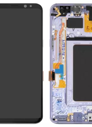 Дисплей для Samsung G955 Galaxy S8 Plus, серый, с рамкой, Orig...