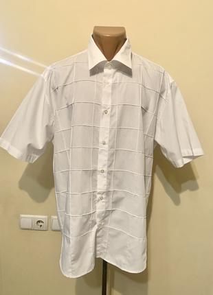 Рубашка мужская белая George с коротким рукавом  Размер xxl