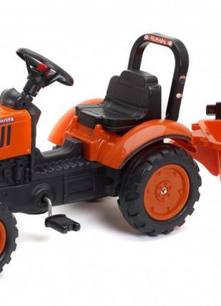 Детский трактор на педалях Falk 2065AB KUBOTA с прицепом (оран...