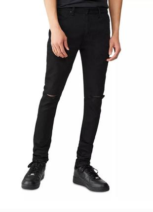 Черные джинсы скинни большой размер 46 с бирками