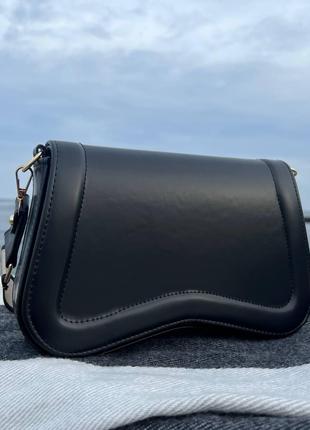 Женская сумочка багет черный цвет