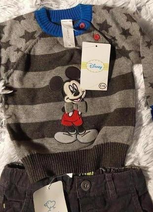 Disney костюм штанці і светр мікі маус р,68 на 3-9 міс