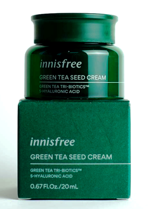 Innisfree green tea seed cream 20ml зелений чай зволожувальний...