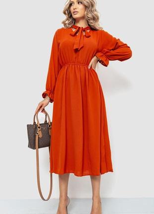 Ошатне плаття, колір теракотовий, 204r601