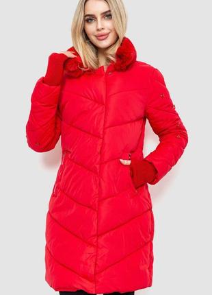 Куртка женская зимняя, цвет красный, 244r807-12