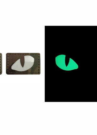 Шеврон Кошачьи глаза мультикам Светятся в темноте Cat eyes