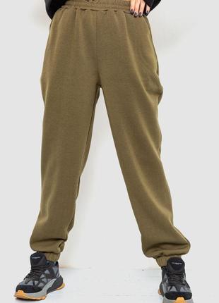 Спорт штаны женские на флисе, цвет хаки, 214r107