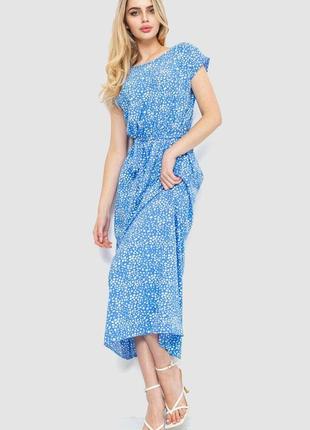 Платье с принтом, цвет голубой, 214r055-2