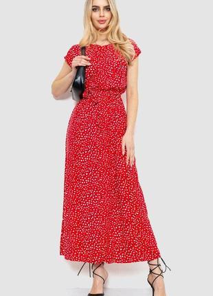 Платье с принтом, цвет красный, 214r055-2