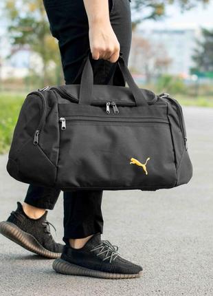 Спортивна сумка дорожня puma tales жовта чорна для поїздок та ...