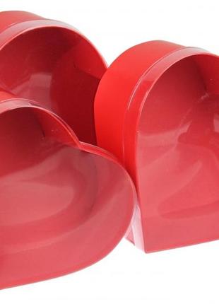 Комплект красных коробочек-сердечек мини