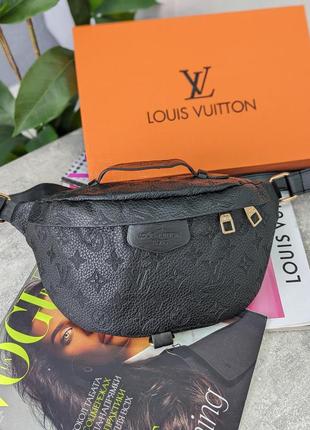 Женская бананка луи виттон louis vuitton черная стеганая , поя...