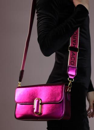 Женская сумка marc jacobs shoulder pink metallic, женская сумк...