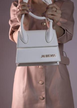 Жіноча сумка jacquemus le chiquito noeud white, женская сумка,...