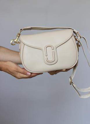 Женская сумка marc jacobs saddle beige lux женская сумка, сумк...