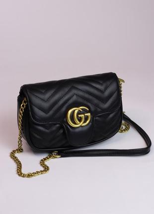 Женская сумка gucci marmont medium black, женская сумка, сумка...