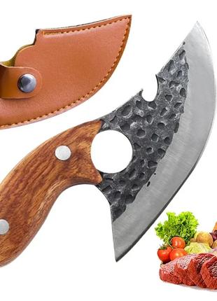Туристический походный и кухонный нож с кабурой на пояс