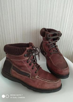 Ботинки коричневые кожаные 42