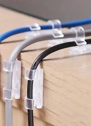 Зажимы, держатели для кабеля на самоклеющейся основе 20 шт