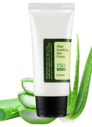 Солнцезащитный крем с экстрактом алоэ, COSRX, Aloe Soothing Su...