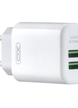 СЗУ XO L85C (EU) double USB 2.4A Charger White