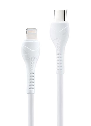 Кабель Hoco X37 Cool power PD charging data cable iP White
