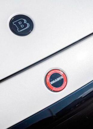 Комплект эмблем Brabus на Mercedes S-class W223 (капот + решет...