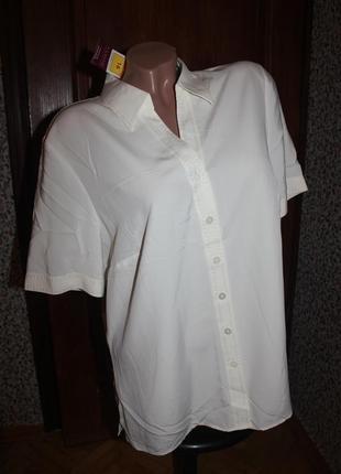 Блуза крем с коротким рукавом marks & spencer