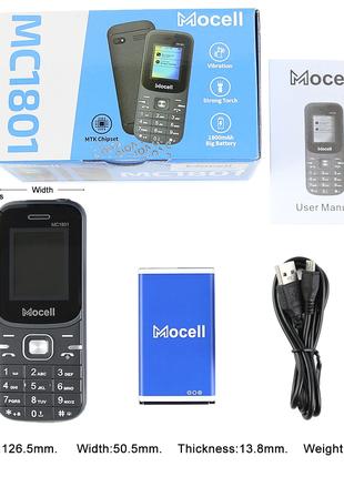 Мобильный кнопочный телефон на 2 SIM карты Mocell MC1801 1800mAh