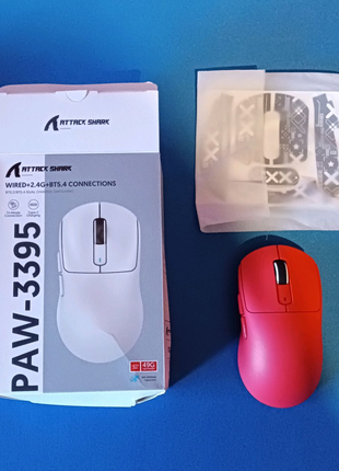 Беспроводная игровая мышь attack shark x3 red wireless