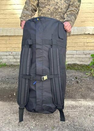 Тактический баул 120 литров. военный рюкзак-баул черный
