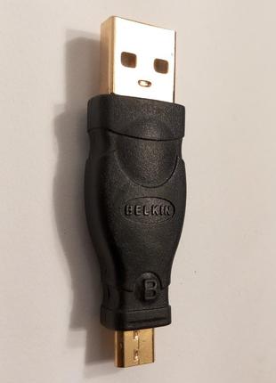 Belkin короткий адаптер позолота Adapter  USB Type-A переходник