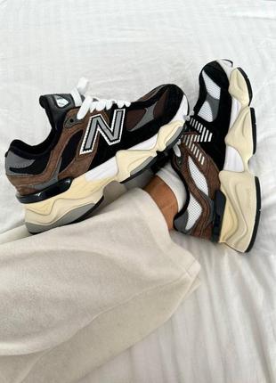 Нью беленс кроссовки new balance 9060 dark brown