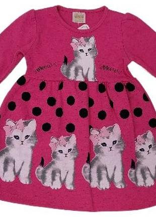 Платье для девочки Котики Deco рост 92, 98, 104,110 см Розовое...