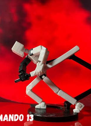 Шарнирная фигурка робот с квадратной головой самурай ЛАКИ 13