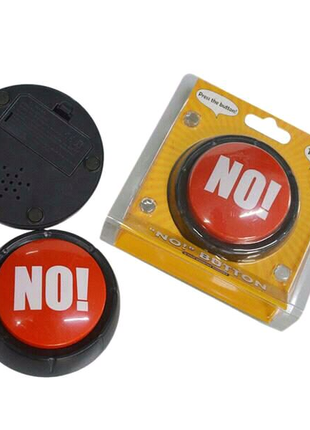 Кнопка яка каже "ні" різними голосами. Кнопка NO. Звукова кнопка.