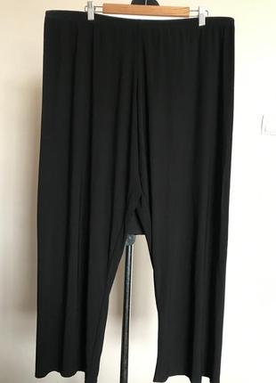 Женские эластичные черные брюки на резинке