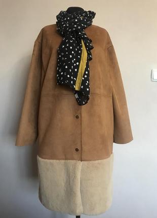 Женское пальто/кардиган из эко замши