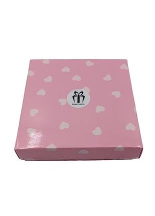 Подарочная коробка 90х90х25 мм. розовая
