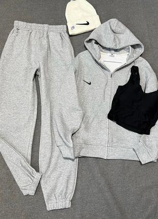 Спортивный костюм (кофта с капюшоном на молнии+штаны) меланж
