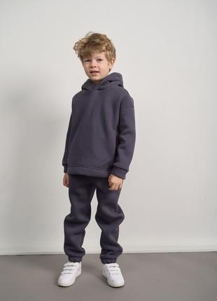 Дитячий спортивний костюм для хлопчика колір графіт р.140 444270