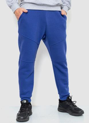 Спорт штаны мужские на флисе, цвет электрик, размер L, 241R002