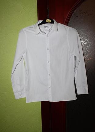 Белая рубашка мальчику 10-11 лет от marks&spencer, англия
