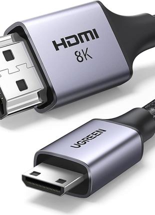 Кабель UGREEN 8K Mini HDMI to HDMI Cable Aluminum Braided 8K@6...