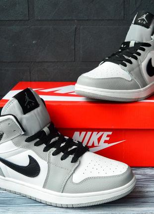 Nike air jordan 1 retro кроссовки мужские кожаные отличное кач...