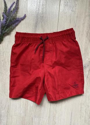 💙купальные шорты для купания primark 3,4 года красные плавки