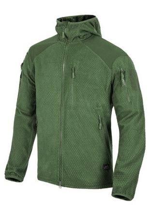Кофта флісова Helikon-Tex Alpha Hoodie Jacket Grid Fleece Olive M