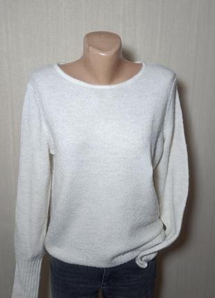 Белый свитер. пуловер женский. свитшот женский