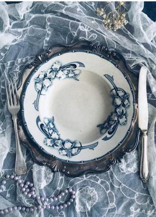 🔥 тарелка 🔥 стварная антикварная швеция фаянс