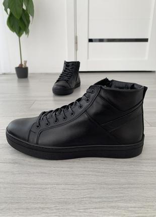Кожаные ботинки на шнурке большого размера 46 47 48